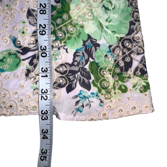 ASOS Design Broderie Long Sleeve Floral Mini Skater Dress US 4 - Picture 9 of 10